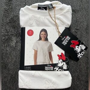 *Minnie Mouse Disney Ladies Top Size Medium Textured New With Tags